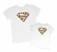 Набор семейных футболок с логотипом "Superman" (леопард)