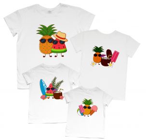 Фемели лук набор футболок "Тропические фрукты"