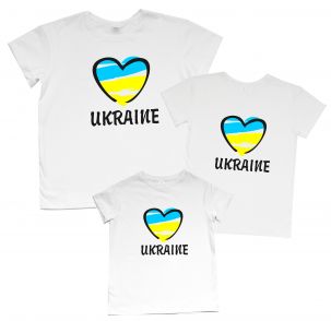 Футболки в наборе с принтом "Украина сердце"