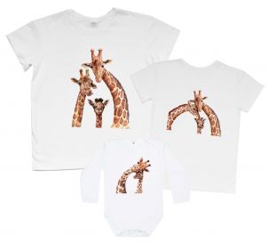 Набор футболок для троих "Жирафы"