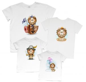 Комплект семейных футболок "Львы"