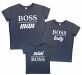 3 футболки Family look на семью "Boss man, boss lady, mini boss"