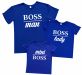 3 футболки Family look на семью "Boss man, boss lady, mini boss"