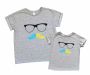2 футболки для отца и сына "Очки с усами"