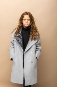 Детское пальто + жилет "Соломия" (серый)