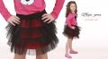Детская юбка с фатином на х/б подкладке (черный)