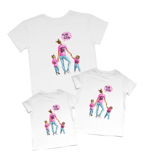 3 футболки для мамы и дочек #momlife