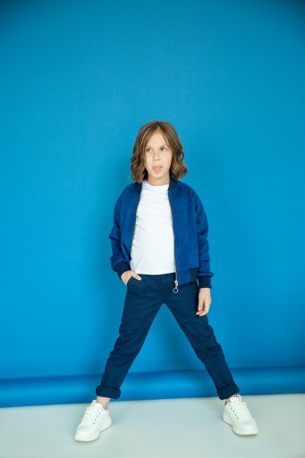 Школьные брюки для девочек (синий)