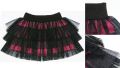 Детская юбка с фатином на х/б подкладке (черный)