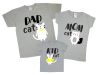 Семейные футболки "Mom Dad cat" Фемели лук 3шт.
