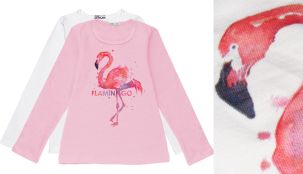 Детский реглан для девочки "Фламинго"