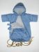 Комбинезон мешок для новорожденного на зиму "Снежинка" (голубой)