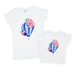 Набор футболок "Воздушные шары", Family look для мамы и дочки 