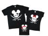 Набор футболок для пиратской вечеринки "Микки пираты контур"