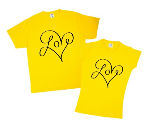 Парные футболки подарок ко Дню Валентина "LOVE"