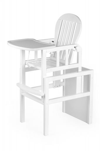 Деревянный стул для кормления PAMPUH (белый)