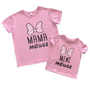 Набор футболок с принтом "Mama & Mini Mouse"