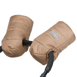 Муфта для коляски на флисе в форме рукавичек (бежевая)
