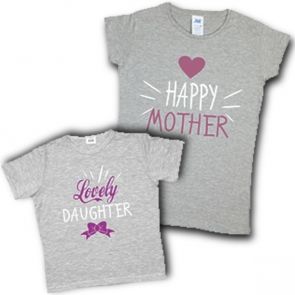 Family Look мама + дочь "Happy mother lovely doughter"