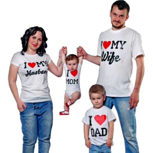 Набор футболок для всей семьи "I love..."