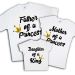 Семейный набор футболок "Father, mother of a princess" для фото сессии 