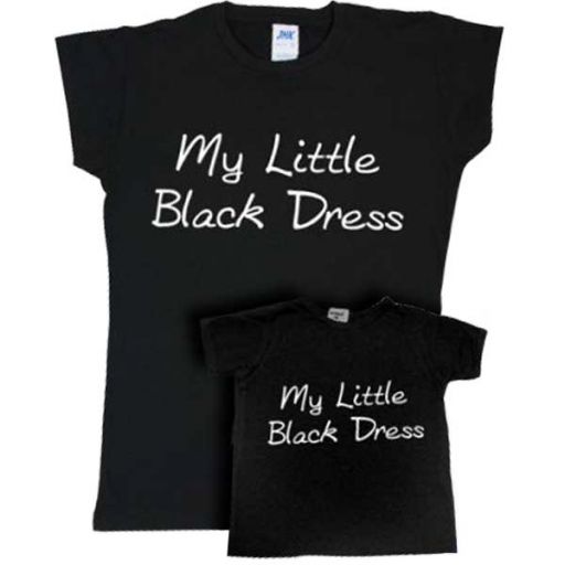 Футболки Family look для мамы и дочки "My little Black dress"