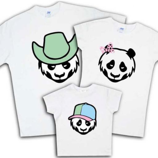 Семейные футболки Family look "Панды"