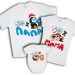 Набор футболок для всей семьи "Пингвины мама, папа и я"
