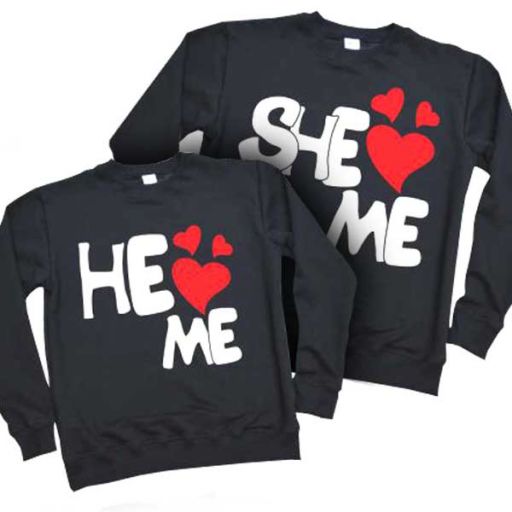 Парный набор свитшотов для влюбленных "She love me"