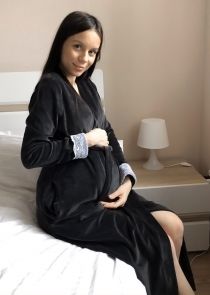 Велюровый халат для беременных CELINE 