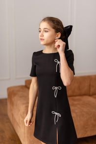Нарядное платье для девочки "Ева" (чёрный)