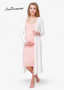 Ночная сорочка и халат для беременных с секретом кормления PRIMA