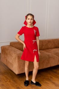 Нарядное платье для девочки "Ева" (красный)