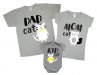 Семейные футболки "Mom Dad cat" Фемели лук 3шт.