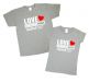 Пара футболок для подарка любимым "LOVE"