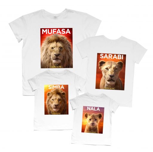 Набор из 4х футболок фемели лука "Львы"