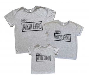 Наборы семейных футболок с фамильным принтом