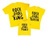 Набор футболок Family look с принтами "Rock and roll king, queen"