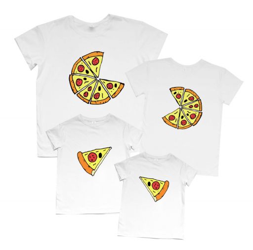 Семейный Family look набор футболок "Пицца" 