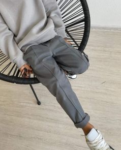 Котоновые брюки для мальчика "CRYO" (серый)