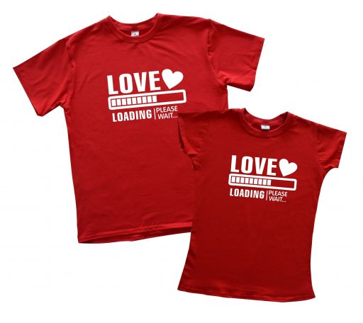Пара футболок для подарка любимым "LOVE"
