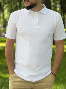 Базовая мужская футболка поло (белый)