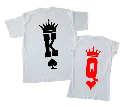 Набор парных футболок на подарок "King&Queen"