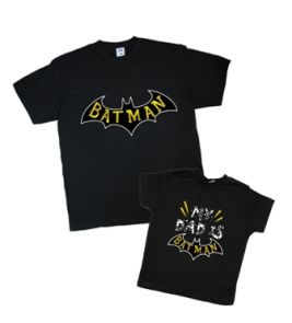 Мужские футболки папа+сын "Dad is batman"