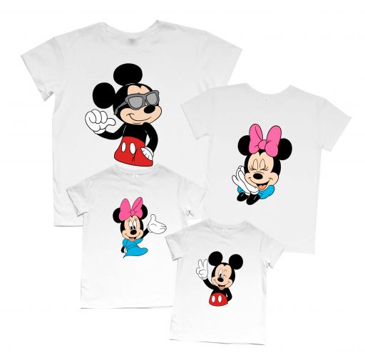 Набор футболок Family look для большой семьи "Mickey and Minnie"