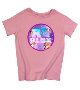 Детская футболка для девочек с принтом "Roblox" (девочки круг)
