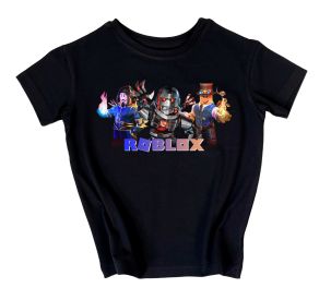 Детская футболка для мальчиков с принтом "Roblox" (с огнём)