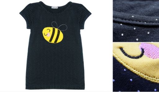 Детская футболка с аппликацией "Пчелка"
