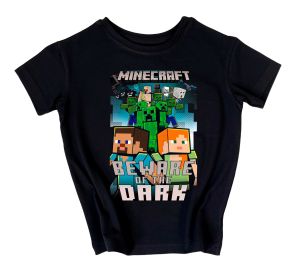 Детская футболка с принтом "Minecraft Beware"
