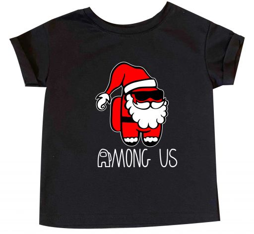 Детская новогодняя футболка "Among us Санта Клаус" 